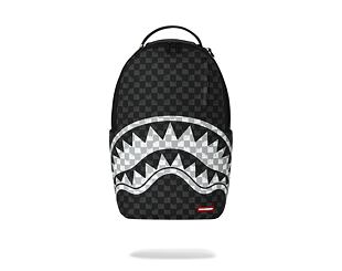 Batoh Sprayground - Black And White Drip Check Shark Backpack