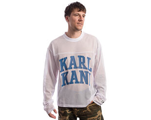 Triko s dlouhým rukávem Karl Kani - Stencil Mesh Boxy Longsleeve - White