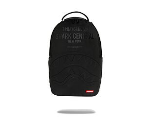 Batoh Sprayground - Shark Central Embossed Black Nylon Backpack