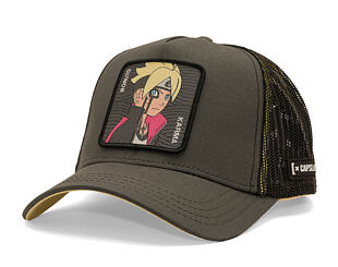 Kšiltovka Capslab - Boruto Trucker - Boruto Karma - Olive / Black