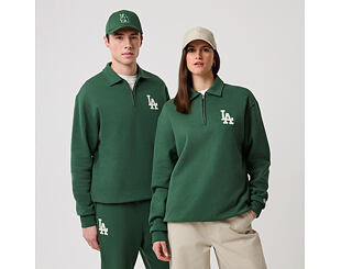 Mikina New Era - MLB Quarter Zip - LA Dodgers - Cilantro Green