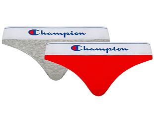 Dámské Kalhotky Champion 2-Pack Classic Brief Red/Oxford Heather