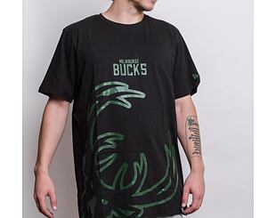 Triko New Era NBA Enlarged Logo Tee Milwaukee Bucks Black