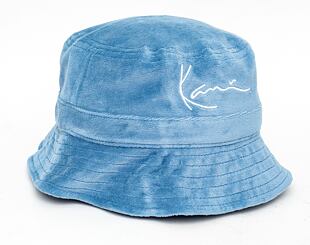 Klobouk Karl Kani Signature Velvet Bucket Hat KA213-046-1 Light Blue