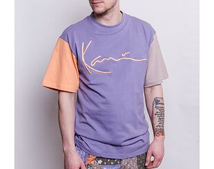 Triko Karl Kani Signature Block Tee lilac/light orange/taupe
