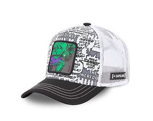 Kšiltovka Capslab Trucker - Marvel - Hulk Comic Strip - White / Black