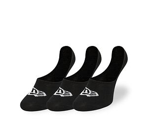 3 páry ponožek New Era Flag Invisible 3Pack Black