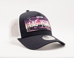 Kšiltovka New Era 9FORTY A-Frame Trucker License Plate Snapback Navy/Optic White