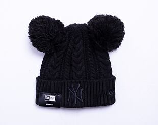 Dámský kulich New Era MLB Womens Double Pom Cuff Beanie New York Yankees Black