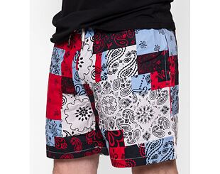 Kraťasy Karl Kani Small Siqnature Paisley Resort Shorts navy/red/light blue