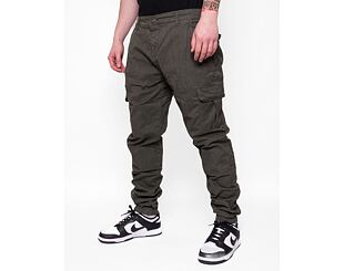 Kalhoty Urban Classics AOP Glencheck Cargo Jog Pants Olive