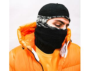 Custom made platená Balaclava kukla - Black / Cream Storm