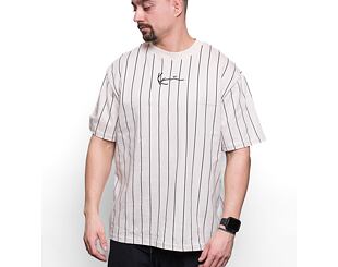 Triko Karl Kani Small Signature Pinstripe Tee light sand/black