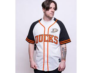 Dres Mitchell & Ness Practice Day Button Front Jersey ANAHEIM DUCKS White