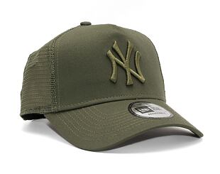 Kšiltovka New Era 9FORTY A-Frame Trucker MLB Tonal Mesh New York Yankees Olive