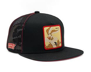 Kšiltovka Capslab Looney Tunes - Wile E. Coyote Flat v. 2 Trucker Black