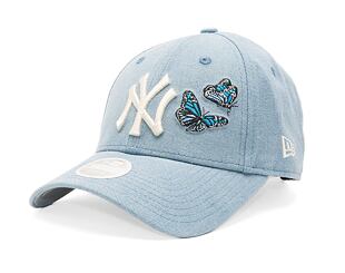 Dámská Kšiltovka New Era 9FORTY Womens MLB Butterfly New York Yankees Heather Light Blue / White
