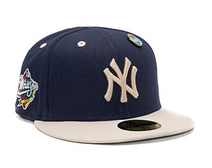 Kšiltovka New Era 59FIFTY MLB World Series Pin New York Yankees Light Navy / Chrome White