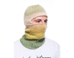 Custom made pletená Balaclava kukla - Greeny Peasy