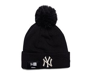 Dámský kulich New Era MLB Womens Metallic Pom Beanie New York Yankees Black