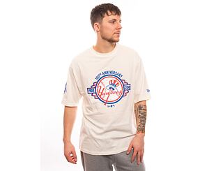 Triko New Era MLB Anniversary Oversized Tee New York Yankees Off White / Navy