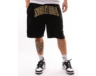 Kraťasy New Era Oversized Mesh Shorts Black / Metalic Gold