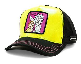 Kšiltovka Capslab Rick & Morty Trucker - Rick & Morty - Neon Yellow / Black