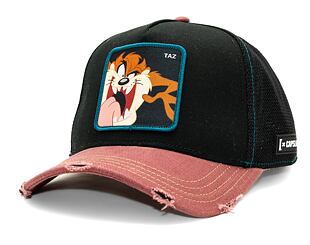 Kšiltovka Capslab - Trucker Looney Tunes Trucker Distressed Taz - Black / Sand / Red