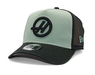 Kšiltovka New Era - F1 Seasonal 9FORTY Trucker - Haas Formula 1 - Black / Mint Green