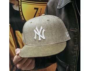 Kšiltovka New Era - MLB Cord 59FIFTY - NY Yankees - Brown