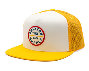 Kšiltovka Brixton - Oath Mp Trucker Hat - Yellow/White/Yellow