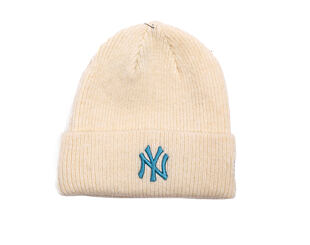 Dámský Kulich New Era - MLB Wide Cuff Beanie - NY Yankees - Cream / Blue