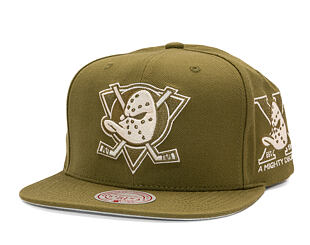 Kšiltovka Mitchell & Ness - NHL Fashion Basic Snapback Vntg - Anaheim Ducks - Olive