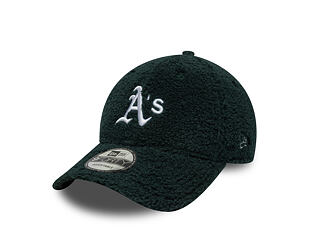 Kšiltovka New Era - MLB Winter Borg Teddy Fleece 9FORTY - Oakland Athletics - Dark Green / White