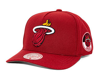 Kšiltovka Mitchell & Ness - Miami Heat - Double Clutch Pro Snapback - Red