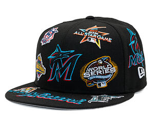Kšiltovka New Era - MLB All Over Logo 59FIFTY - Miami Marlins - Team Color