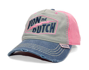 Kšiltovka Von Dutch - Trucker - Limited Olive/Pink/Distressed Denim