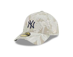 Kšiltovka New Era - MLB Three Looms "Leafy Palm" 59FORTY A-Frame - NY Yankees - Stone