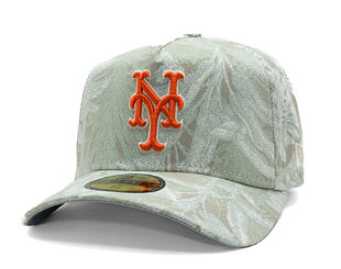 Kšiltovka New Era - MLB Three Looms "Leafy Palm" 59FORTY A-Frame - NY Mets - Stone