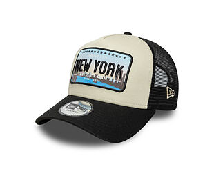 Kšiltovka New Era - Branded Licence Plate 9FORTY A-Frame Trucker - Black / Stone