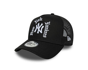 Kšiltovka New Era - MLB Wordmark 9FORTY A-Frame Trucker - NY Yankees - Black