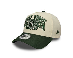 Kšiltovka New Era - MLB Wordmark Suede 9FORTY A-Frame - NY Yankees - Cream / Cilantro Green