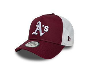 Kšiltovka New Era - MLB Essential 9FORTY A-Frame Trucker - Oakland Athletics - Burgundy