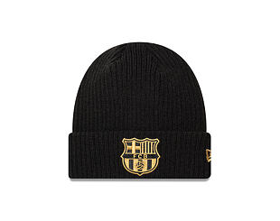 Kulich New Era - Ribbed Cuff Beanie Medium Knit - Barcelona FC - Black / Gold