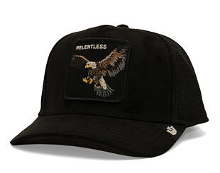Kšiltovka Goorin - Suede Represent Eagle Trucker - Black