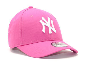 Dětská kšiltovka New Era 9FORTY Kids MLB League Basic New York Yankees - Hot Pink / White