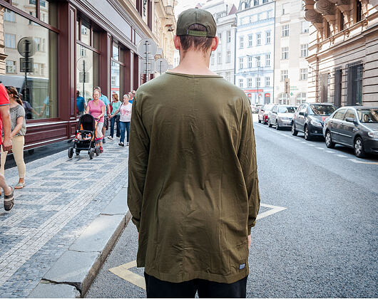 Triko Pink Dolphin Cross Layering Olive