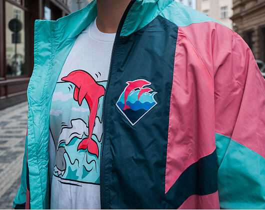 Větrovka Pink Dolphin OG Waves Breaker Boosace Blue