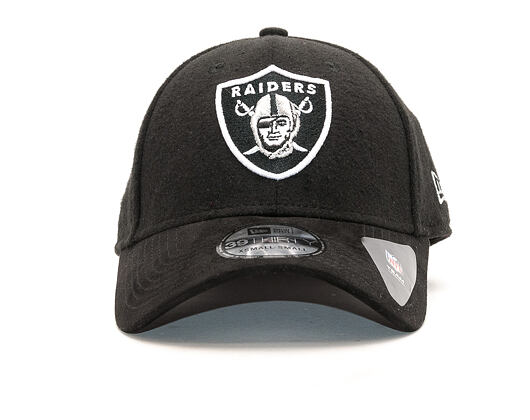 Kšiltovka New Era Team Melton Suede Oakland Raiders Black 39THIRTY Stretchfit