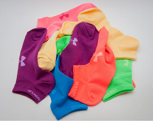 Dámské Ponožky Under Armour Women Solid 6 pack No Show Multicolor